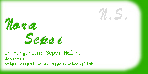 nora sepsi business card